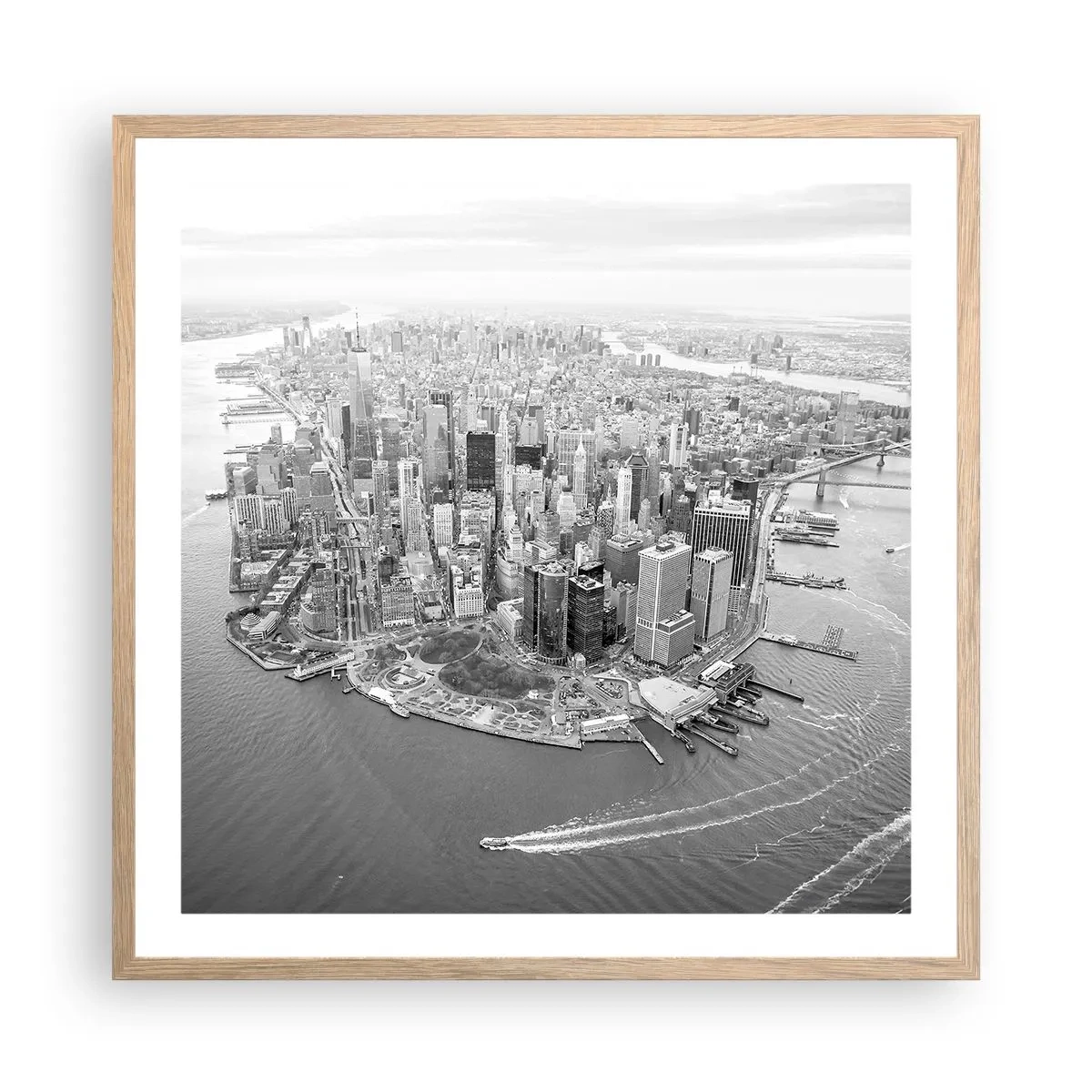 Affiche dans un chêne clair - Poster - Comment ne pas aimer ? - 60x60 cm