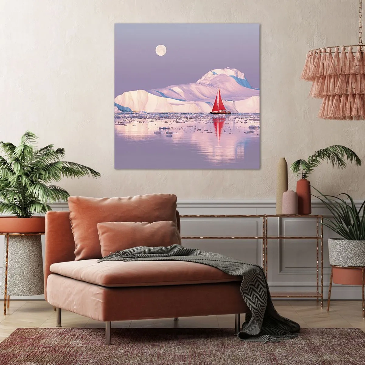 Impression sur toile - Image sur toile - La chaleur de la voile, le froid de la glace - 70x70 cm
