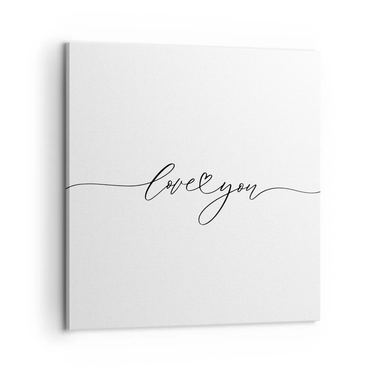 Impression sur toile - Image sur toile - Noir sur blanc - 60x60 cm