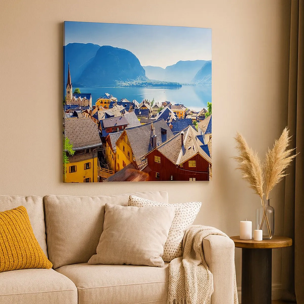 Impression sur toile - Image sur toile - ça ne pourrait pas être plus pittoresque - 30x30 cm