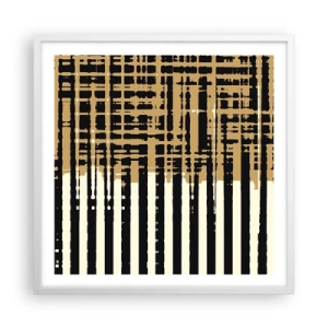 Affiche dans un cadre blanc - Poster - Abstraction architecturale - 60x60 cm