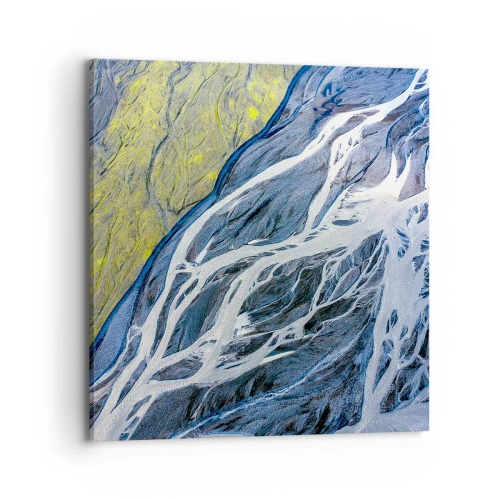 Impression sur toile - Image sur toile - Peintures rupestres de la nature - 70x70 cm