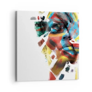 Impression sur toile - Image sur toile - Personnalité colorée - 70x70 cm