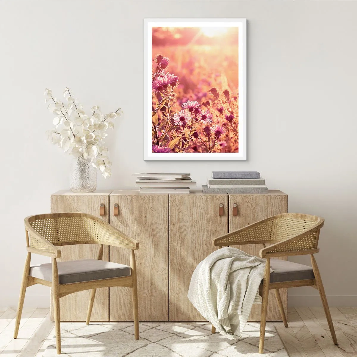 Affiche dans un cadre blanc - Poster - Avant que l'été ne parte - 70x100 cm