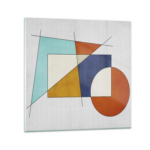Impression sur verre - Image sur verre - Abstraction : plaisir moderniste - 30x30 cm