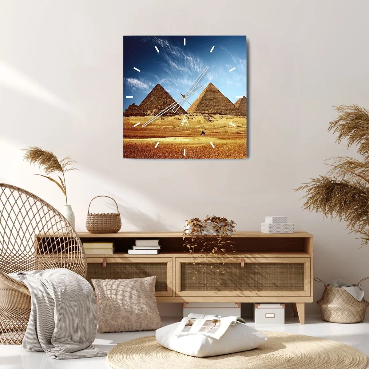 Horloge murale - Pendule murale - 40 siècles vous regardent - 40x40 cm