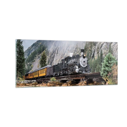 Impression sur verre - Image sur verre - Et lui jusqu'où? Jusqu'où? - 100x40 cm