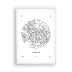 Affiche dans un cadre blanc - Poster - Anatomie de Florence - 70x100 cm