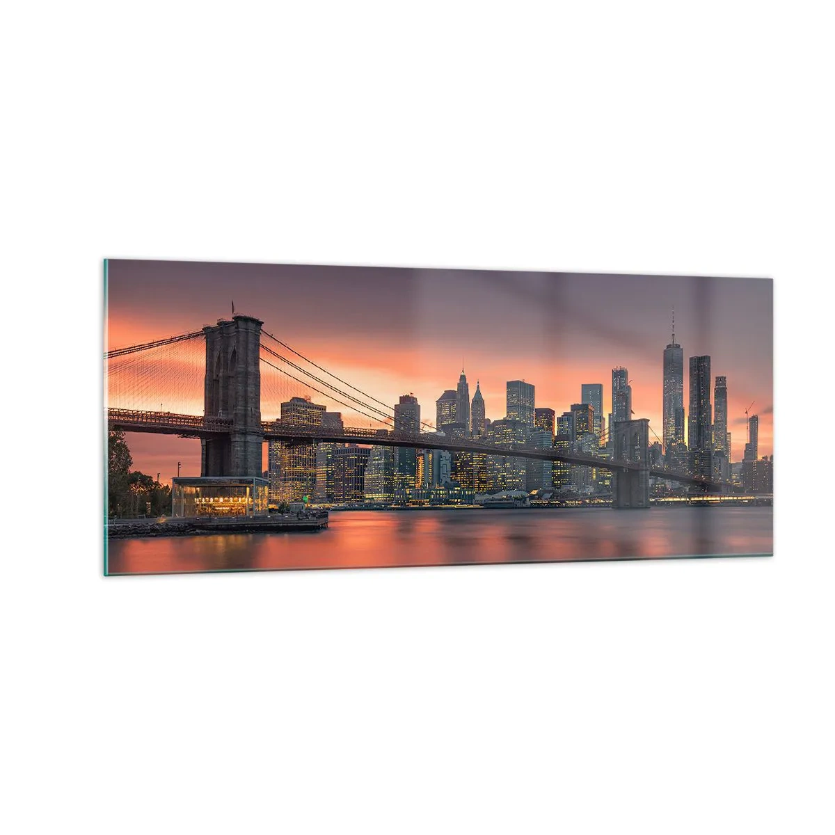 Impression sur verre - Image sur verre - Immergé dans le silence lilas - 100x40 cm