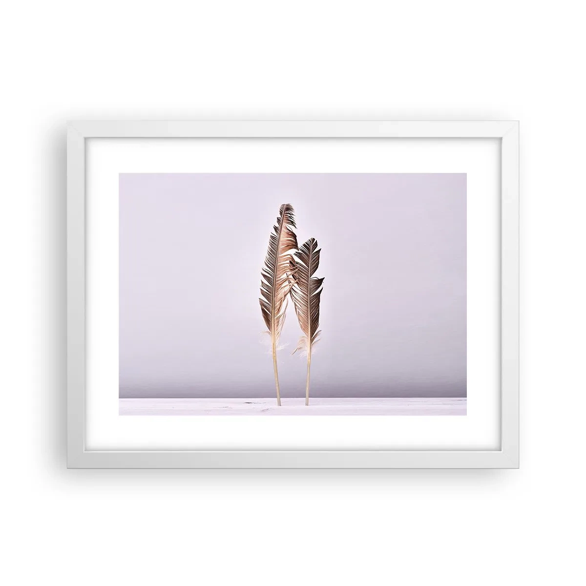 Affiche dans un cadre blanc - Poster - Face au néant - 40x30 cm