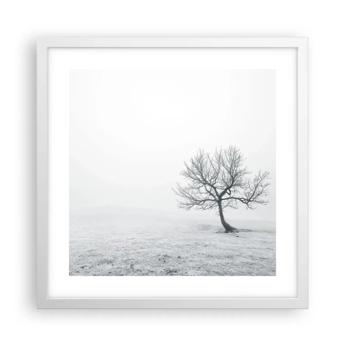 Affiche dans un cadre blanc - Poster - Contre le néant - 40x40 cm