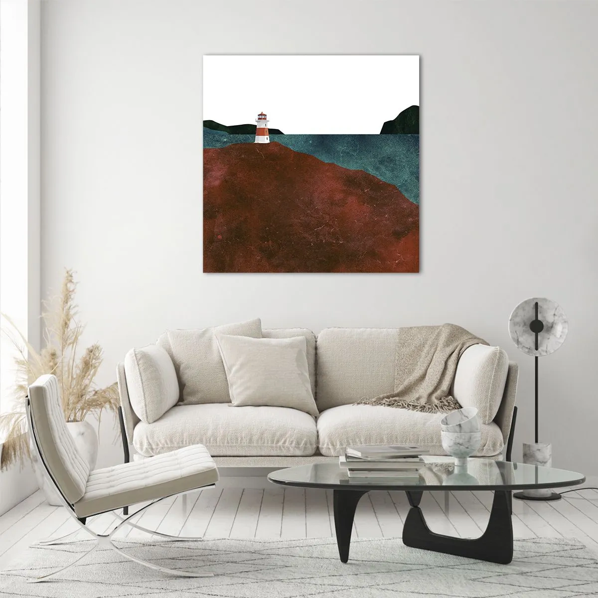Impression sur verre - Image sur verre - En regardant la mer - 30x30 cm