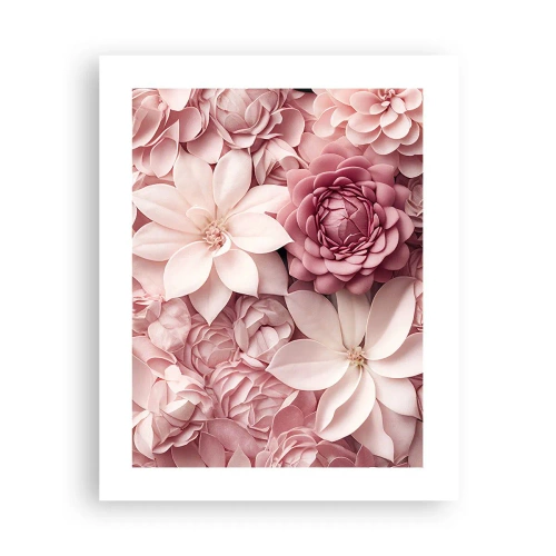 Affiche - Poster - Dans les pétales roses - 40x50 cm