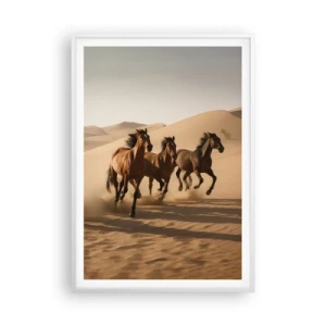 Affiche dans un cadre blanc - Poster - Libre comme le vent - 70x100 cm