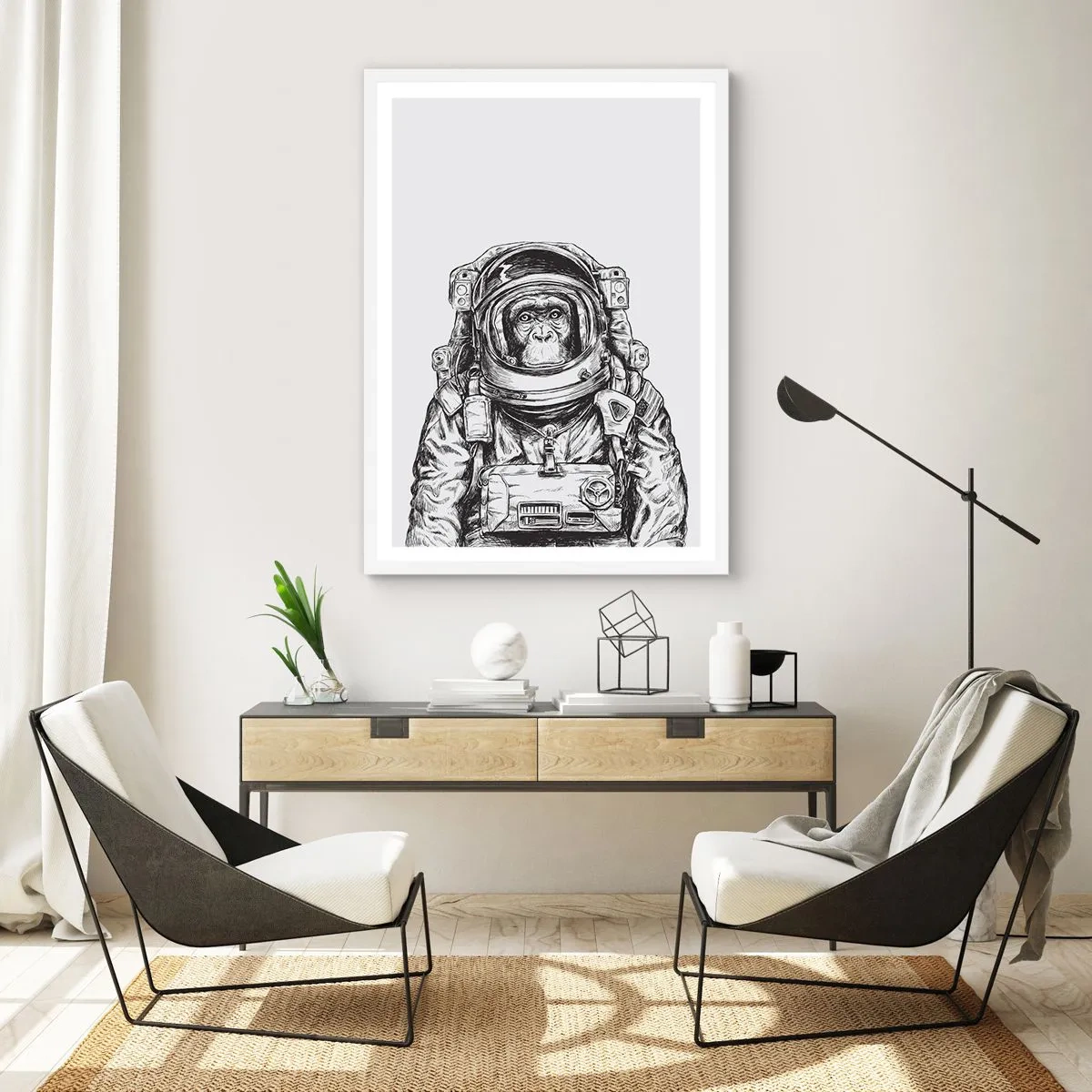 Affiche dans un cadre blanc - Poster - Évolution alternative - 70x100 cm