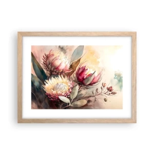 Affiche dans un chêne clair - Poster - De profil et de face - 40x30 cm