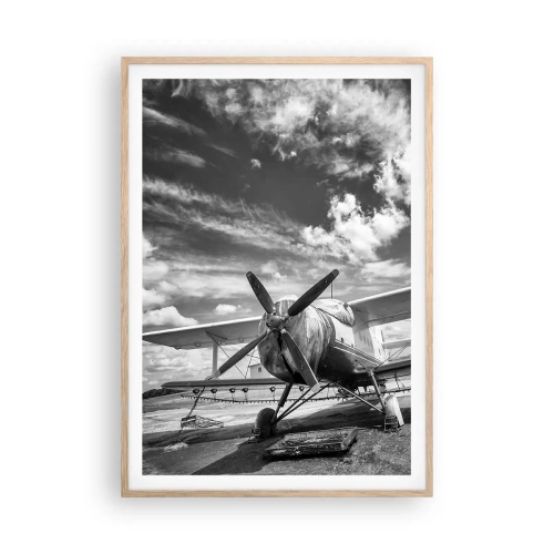 Affiche dans un chêne clair - Poster - Je suis impatient! - 70x100 cm