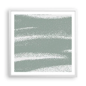 Affiche dans un cadre blanc - Poster - Abstraction dans un climat hivernal - 60x60 cm