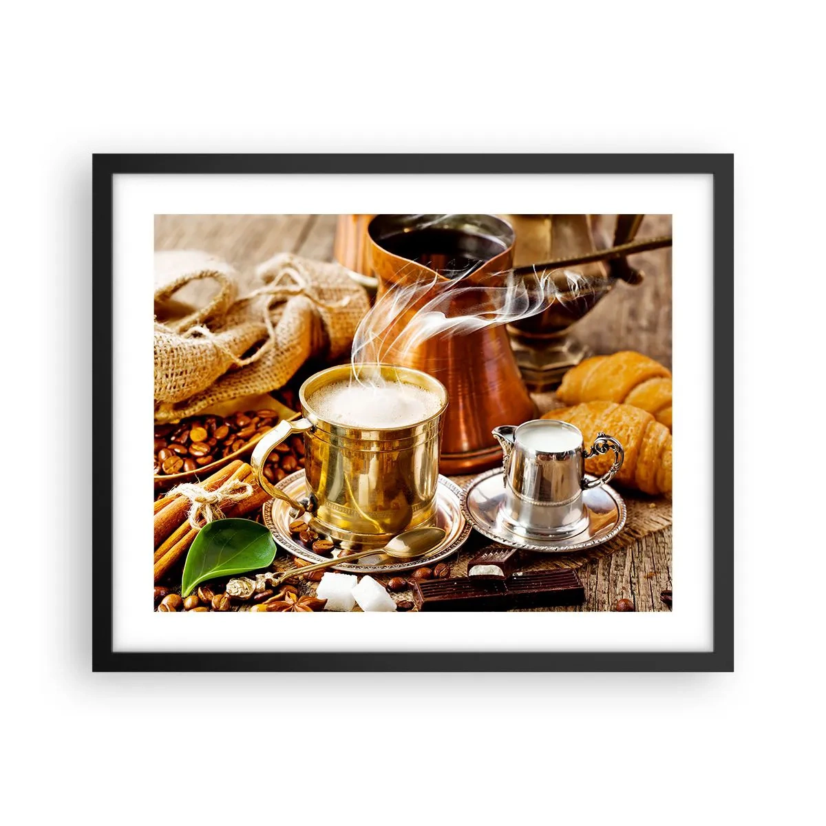 Affiche dans un cadre noir - Poster - Bonne journée! - 50x40 cm