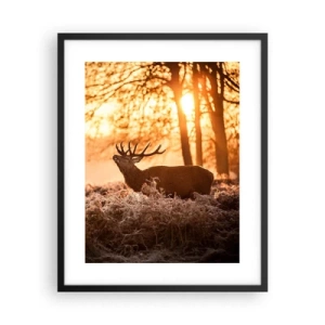 Affiche dans un cadre noir - Poster - Le rêve d'un chasseur - 40x50 cm
