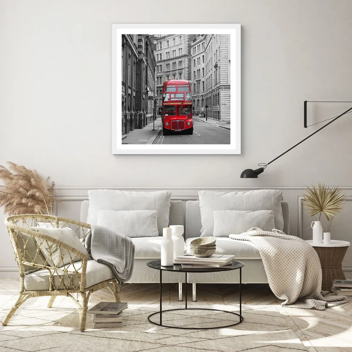 Affiche dans un cadre blanc - Poster - La vie de tous les jours ne doit pas être grise - 40x40 cm