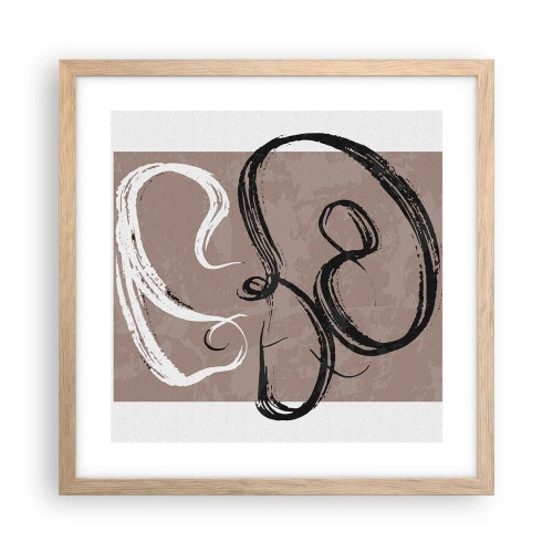 Affiche dans un chêne clair - Poster - Composition – la recherche de la plénitude - 40x40 cm