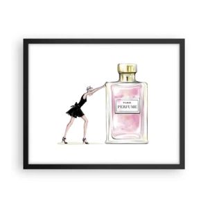 Affiche dans un cadre noir - Poster - L'essence des femmes - 50x40 cm