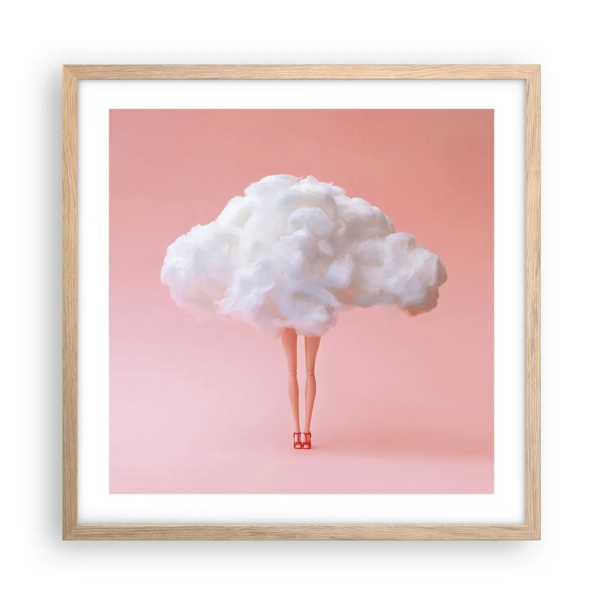 Affiche dans un chêne clair - Poster - Douce promesse - 50x50 cm