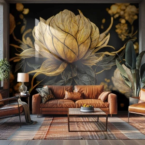 Papier Peint Photo Premium Canvas - Fragilité subtile - Fleur, Art Déco, Charme - 200x140 cm