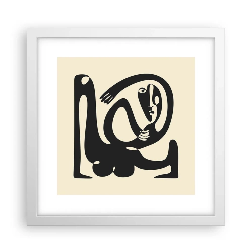 Affiche dans un cadre blanc - Poster - Presque du Picasso - 30x30 cm