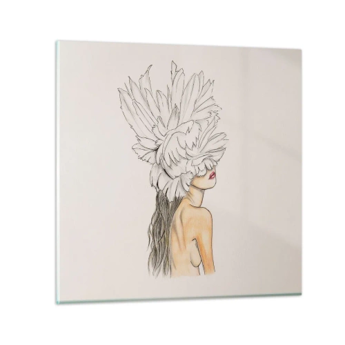 Impression sur verre - Image sur verre - Beauté couronnée - 60x60 cm