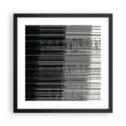 Affiche dans un cadre noir - Poster - Ondes et vibrations - 40x40 cm