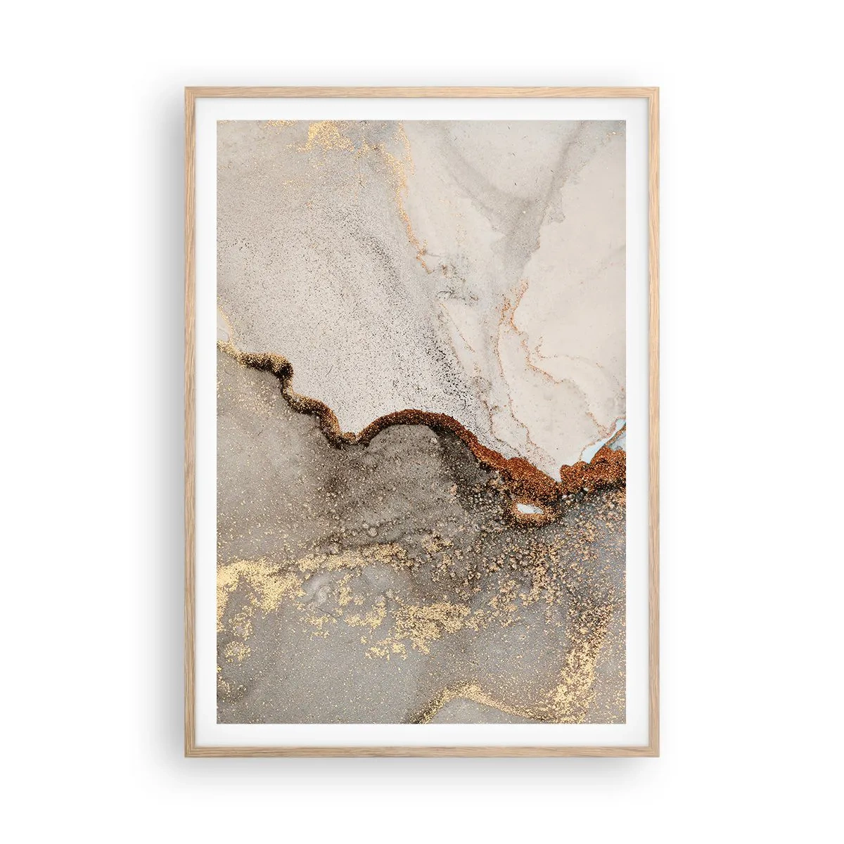 Affiche dans un chêne clair - Poster - Aux frontières des couleurs - 70x100 cm