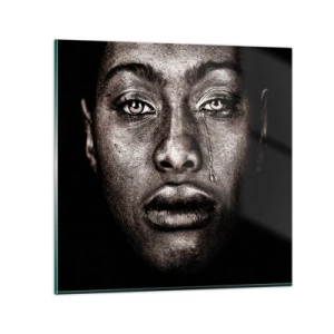 Impression sur verre - Image sur verre - Une larme - 50x50 cm