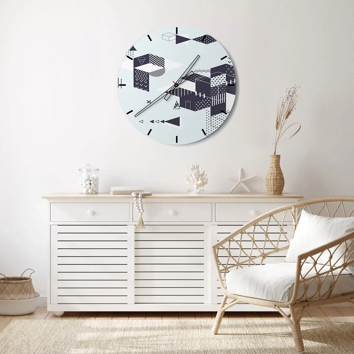 Horloge murale - Pendule murale - Dans l'âme d'un mathématicien - 40x40 cm