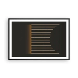 Affiche dans un cadre noir - Poster - Explorez les ténèbres - 91x61 cm