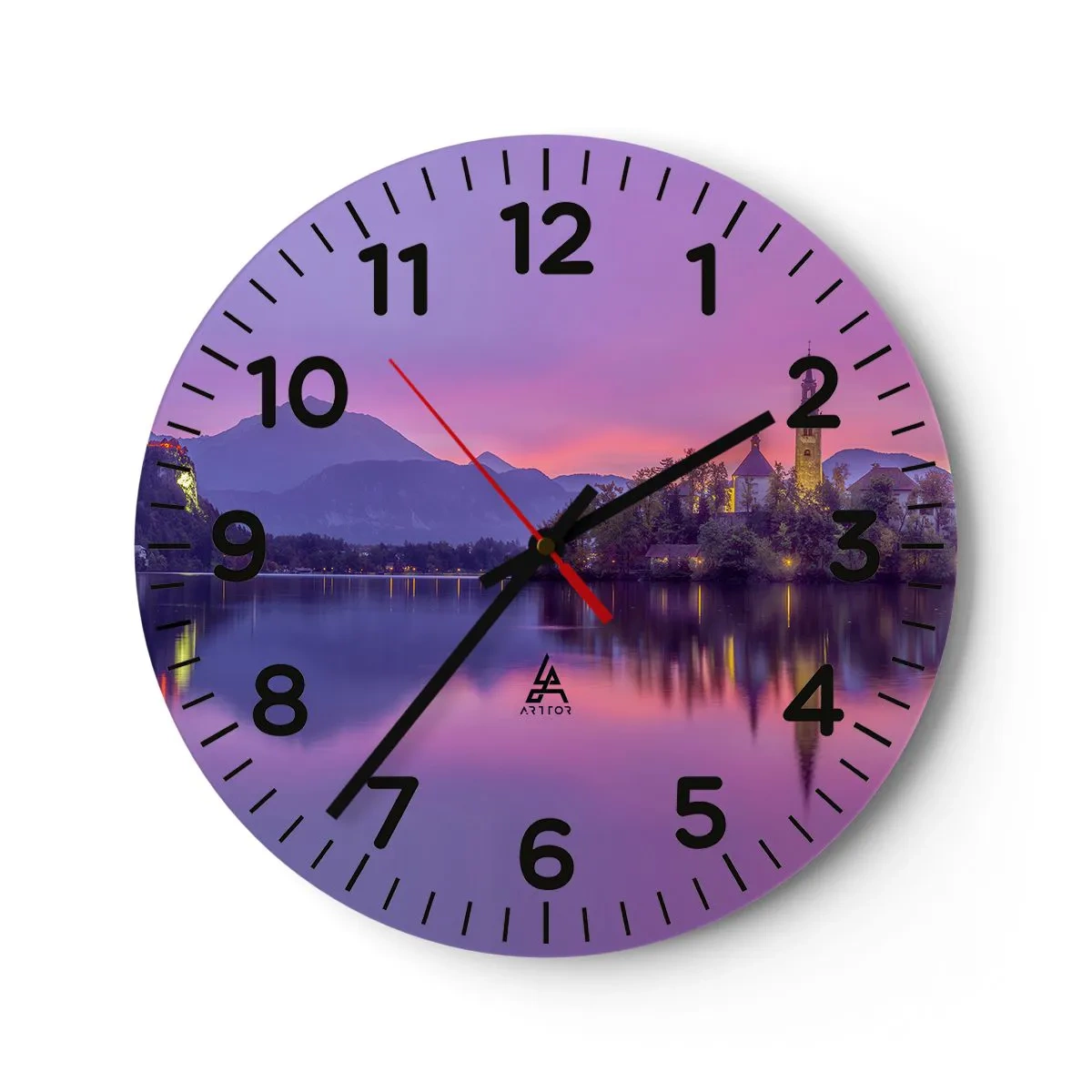 Horloge murale - Pendule murale - Une île de conte de fées au crépuscule - 30x30 cm