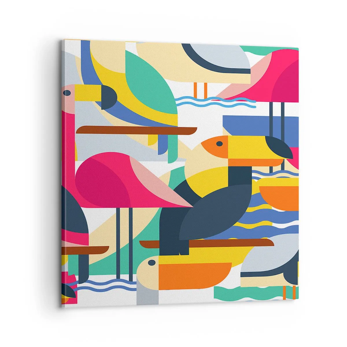 Impression sur toile - Image sur toile - Fête des oiseaux - 60x60 cm