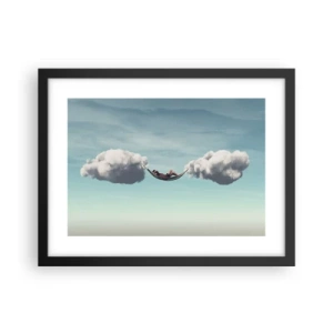 Affiche dans un cadre noir - Poster - Instant de bonheur - 40x30 cm