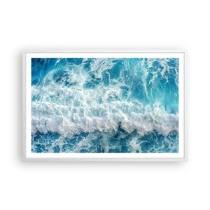 Affiche dans un cadre blanc - Poster - Joyeusement et en sautant - 91x61 cm