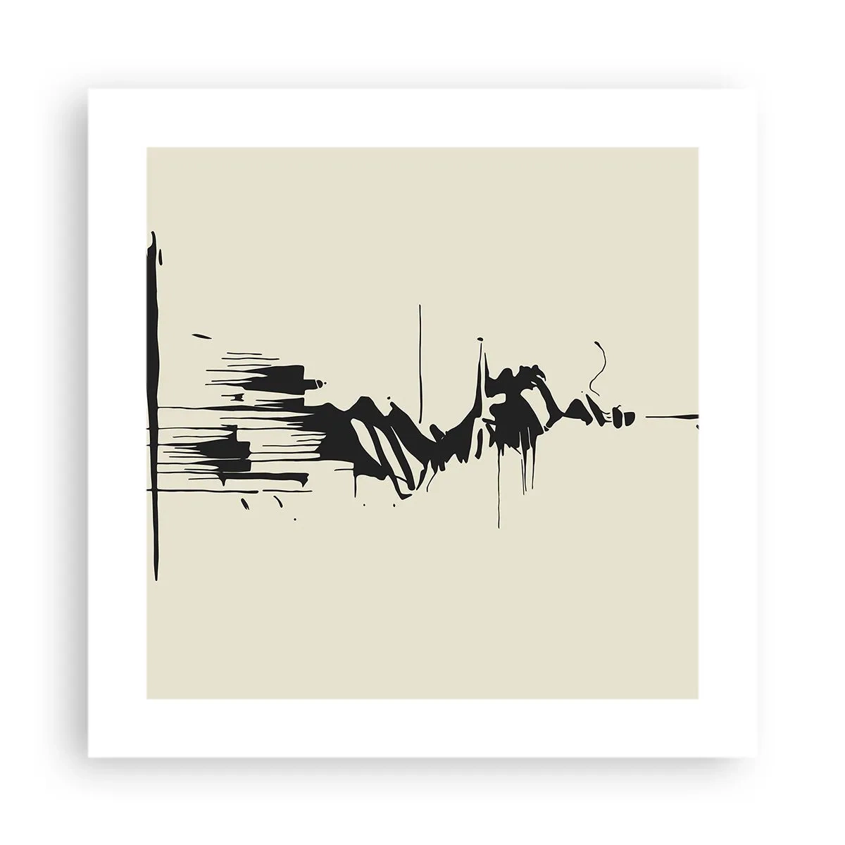 Affiche - Poster - Abstraction hâtive - 40x40 cm