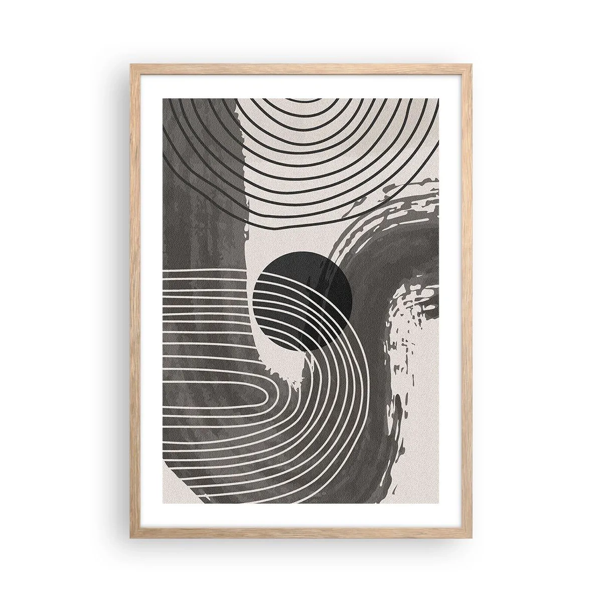 Affiche dans un chêne clair - Poster - L'ovale gagne - 50x70 cm