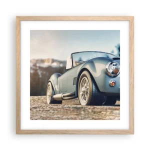 Affiche dans un chêne clair - Poster - Ce qui compte c'est le style - 40x40 cm