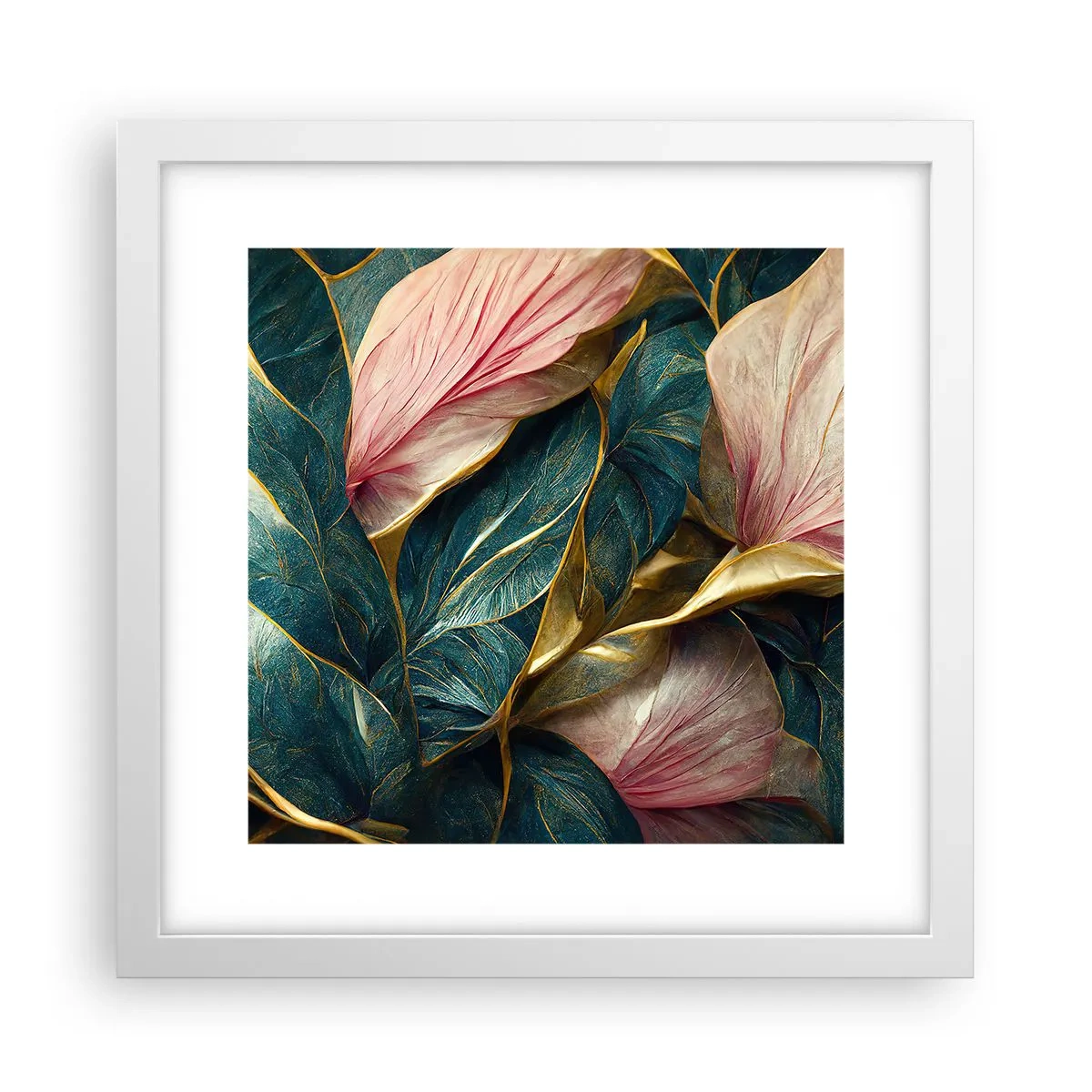 Affiche dans un cadre blanc - Poster - Élégance et style naturels - 30x30 cm