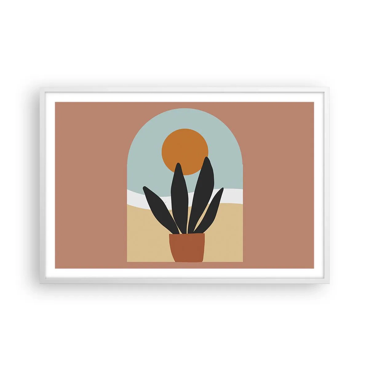 Affiche dans un cadre blanc - Poster - Petits bonheurs - 91x61 cm