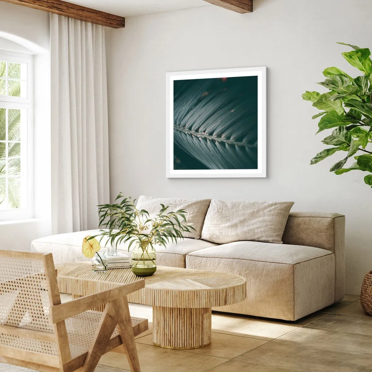 Affiche dans un cadre blanc - Poster - Précision de la nature - 30x30 cm