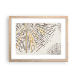 Affiche dans un chêne clair - Poster - La beauté du rayon - 40x30 cm