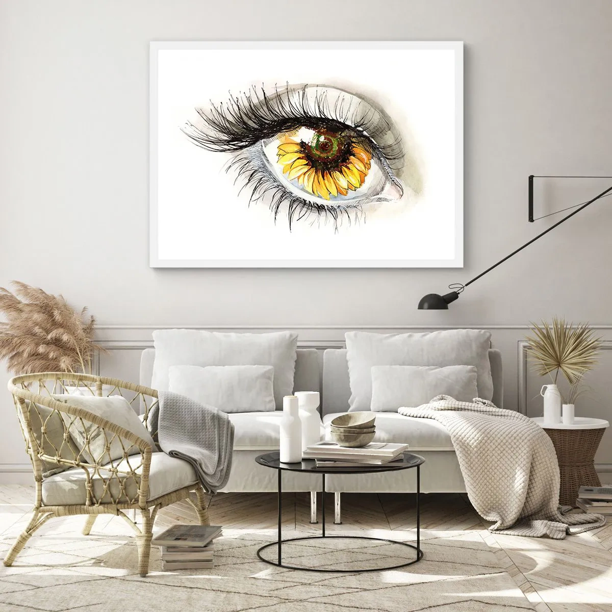 Affiche dans un cadre blanc - Poster - Un look aussi chaud que l'été - 50x40 cm