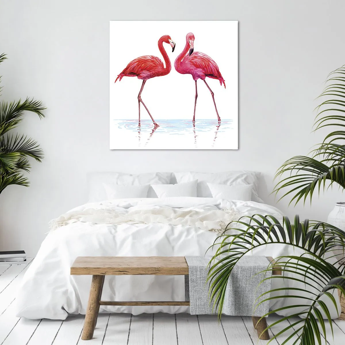Impression sur toile - Image sur toile - Rendez-vous rose - 60x60 cm