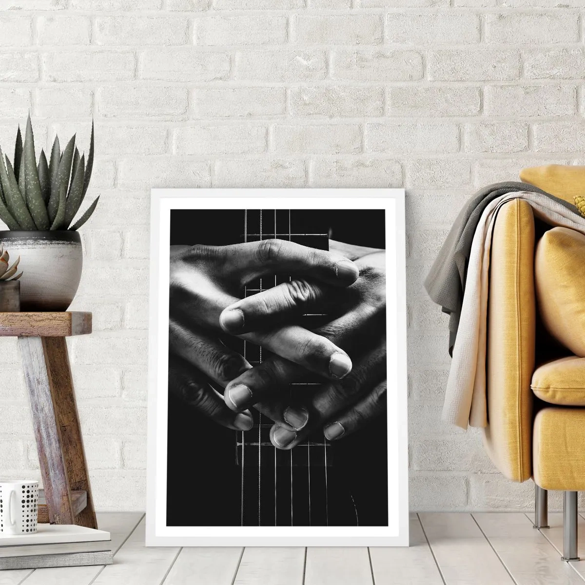 Affiche dans un cadre blanc - Poster - Prière d'artiste - 50x70 cm